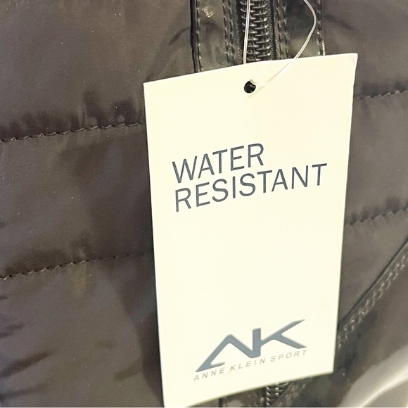 Anne Klein AK Sport Women Winter Boots Sz 9.5 Black Xhale Nylon Heeled Faux Fur - Picture 4 of 10